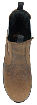 Old Glory Distressed Brown Pull-On Composite Toe 50411