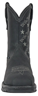 We The People Black Pull-On Western Composite Toe 90123