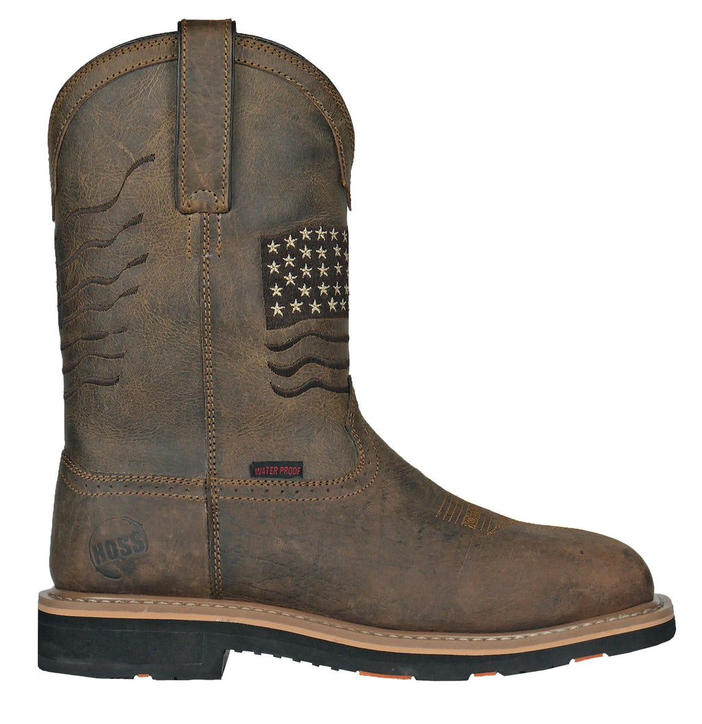 Rushmore Brown Pull-On Patriotic Soft Toe 92060